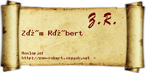 Zám Róbert névjegykártya