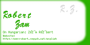 robert zam business card